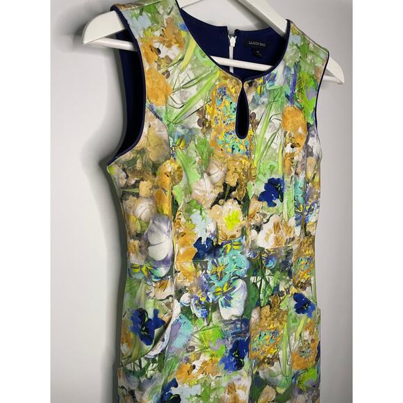 Lands End Vibrant Floral Sleeveless Dress SZ 4P - Picture 2 of 8